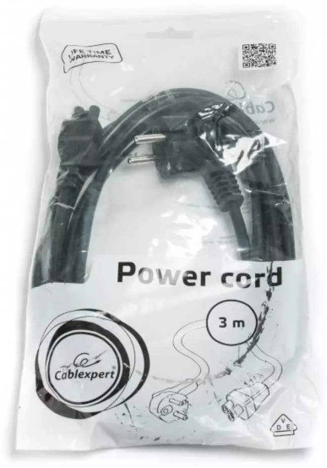Кабель питания Cablexpert C5 Black (PC-186-ML12-3M) 3m - фото 2