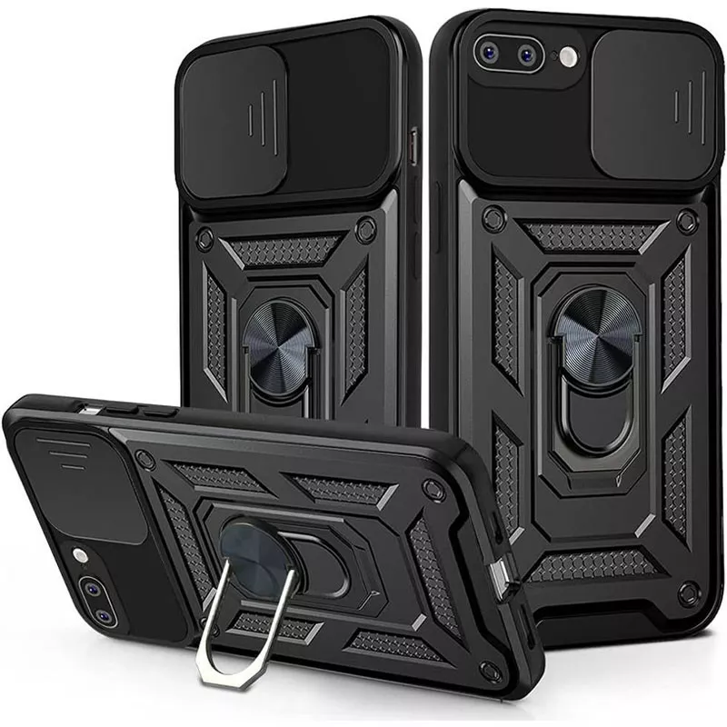 Чохол Epik Camshield Serge Ring для Apple iPhone 7 plus, 8 plus  Black - фото 1