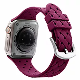 Змінний ремінець для розумного годинника Apple Watch Grid Weave 38/40/41mm Bordo