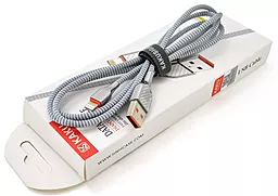 Кабель iKaku KSC-188 Dianya Zinc Alloy USB-A - Lightning 12w 3.2a 1м cable Grey - фото Кабель iKaku KSC-188 Dianya Zinc Alloy USB-A - Lightning 12w 3.2a 1м cable Grey