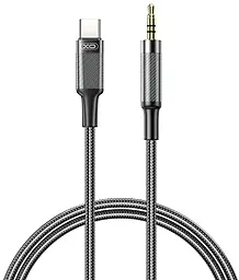 Аудіо кабель XO NB-R279B AUX mini Jack 3.5 - USB Type-C M/M сable 1 м black