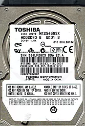 Жорсткий диск для ноутбука Toshiba 250 GB 2.5 (MK2546GSX)