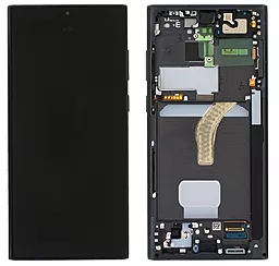 Дисплей Samsung Galaxy S22 Ultra S908 з тачскріном і рамкою, сервісний оригінал, Phantom Black - фото Дисплей Samsung Galaxy S22 Ultra S908 з тачскріном і рамкою, сервісний оригінал, Phantom Black