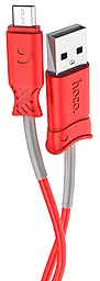 Кабель Hoco X24 Pisces USB-A - micro USB 12w 2.4a 1м cable Red - миниатюра 2 Кабель Hoco X24 Pisces USB-A - micro USB 12w 2.4a 1м cable Red - миниатюра 2