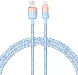Кабель Baseus Discolor Series USB-A - Lightning 12w 2.4a 1м cable Blue (P10374900311-00) - фото Кабель Baseus Discolor Series USB-A - Lightning 12w 2.4a 1м cable Blue (P10374900311-00)