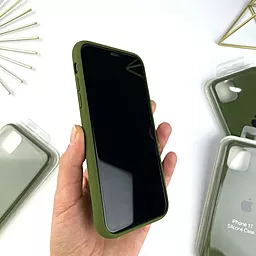 Чохол Silicone Case Full для Apple iPhone 11 Army Green - мініатюра 2