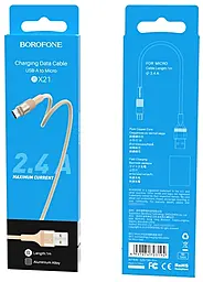 Кабель Borofone BX21 USB-A - micro USB 12w 2.4a 1м cable Rose/Gold - мініатюра 4 Кабель Borofone BX21 USB-A - micro USB 12w 2.4a 1м cable Rose/Gold - мініатюра 4