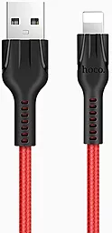 Кабель Hoco U31 Benay USB-A - Lightning 12w 2.4a 1м cable Red - фото Кабель Hoco U31 Benay USB-A - Lightning 12w 2.4a 1м cable Red