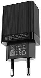 Сетевое зарядное устройство Hoco C51A Prestige EU 2USB/3,4A Black - миниатюра 3