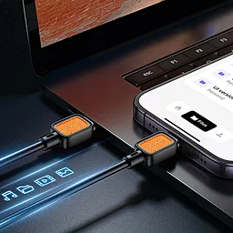 Кабель Hoco X108 Benefit USB Type-C - Lightning 27w 3a 1м PD сable Black - миниатюра 5 Кабель Hoco X108 Benefit USB Type-C - Lightning 27w 3a 1м PD сable Black - миниатюра 5