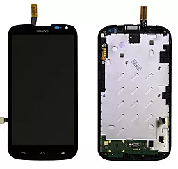 Дисплей Huawei Ascend G610, C8815 (G610-U20, C8815) с тачскрином и рамкой, Black