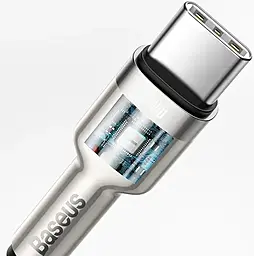 Кабель Baseus Cafule USB Type-C - Type-C 100w 5a 2м PD cable White (CATJK-D02) - мініатюра 6 Кабель Baseus Cafule USB Type-C - Type-C 100w 5a 2м PD cable White (CATJK-D02) - мініатюра 6