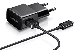 Мережевий зарядний пристрій Samsung Galaxy Note N7100 + Micro USB Cable 2A Black (ETA-U90EBEGSTD)