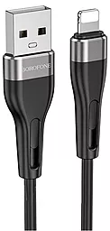 Кабель Borofone BX46 USB-A - Lightning 12w 2.4a 1м cable Black - фото Кабель Borofone BX46 USB-A - Lightning 12w 2.4a 1м cable Black