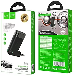 Bluetooth адаптер Hoco E53 Dawn Sound in-car AUX Wireless Receiver Black - миниатюра 6