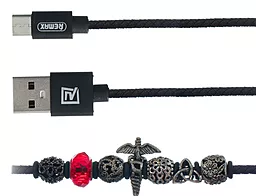 USB Кабель Remax Jewellery Angel 0.5M micro USB Cable Black (RC-058m)