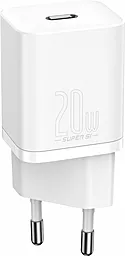 Сетевое зарядное устройство с быстрой зарядкой Baseus Super Silicone PD Charger 20W 3.1A White (CCSUP-B02)