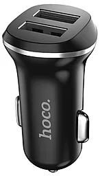 Автомобільний зарядний пристрій Hoco Z1 2.1a 2xUSB-A ports car charger black