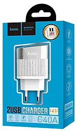 Сетевое зарядное устройство Hoco C40A 2.4a 2xUSB-A ports charger white - миниатюра 4 Сетевое зарядное устройство Hoco C40A 2.4a 2xUSB-A ports charger white - миниатюра 4