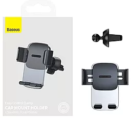 Автотримач Baseus Easy Control Clamp Car Mount Holder (Air Outlet Version) Black (SUYK000101) - мініатюра 5