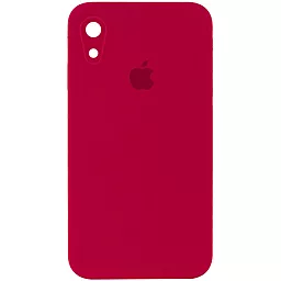 {"ru": "Чехол", "uk": "Чохол"} Silicone Case Full Camera Square для Apple iPhone XR  Rose Red