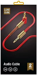 Аудио кабель Luxe Cube Spring AUX mini Jack 3.5mm M/M Cable 1.2 м red (8886668686198) - миниатюра 3