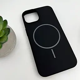 Чехол Silicone Case Full Fine Ring MagSafe для Apple iPhone 13 Black - миниатюра 4 Чехол Silicone Case Full Fine Ring MagSafe для Apple iPhone 13 Black - миниатюра 4