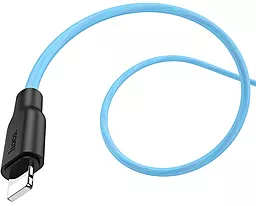USB Кабель Hoco x21 Plus Fluorescent Lightning Black/Blue - мініатюра 2