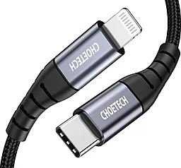 Кабель USB PD Choetech 20W USB Type-C - Lightning Cable Black (IP0039BK) - миниатюра 2
