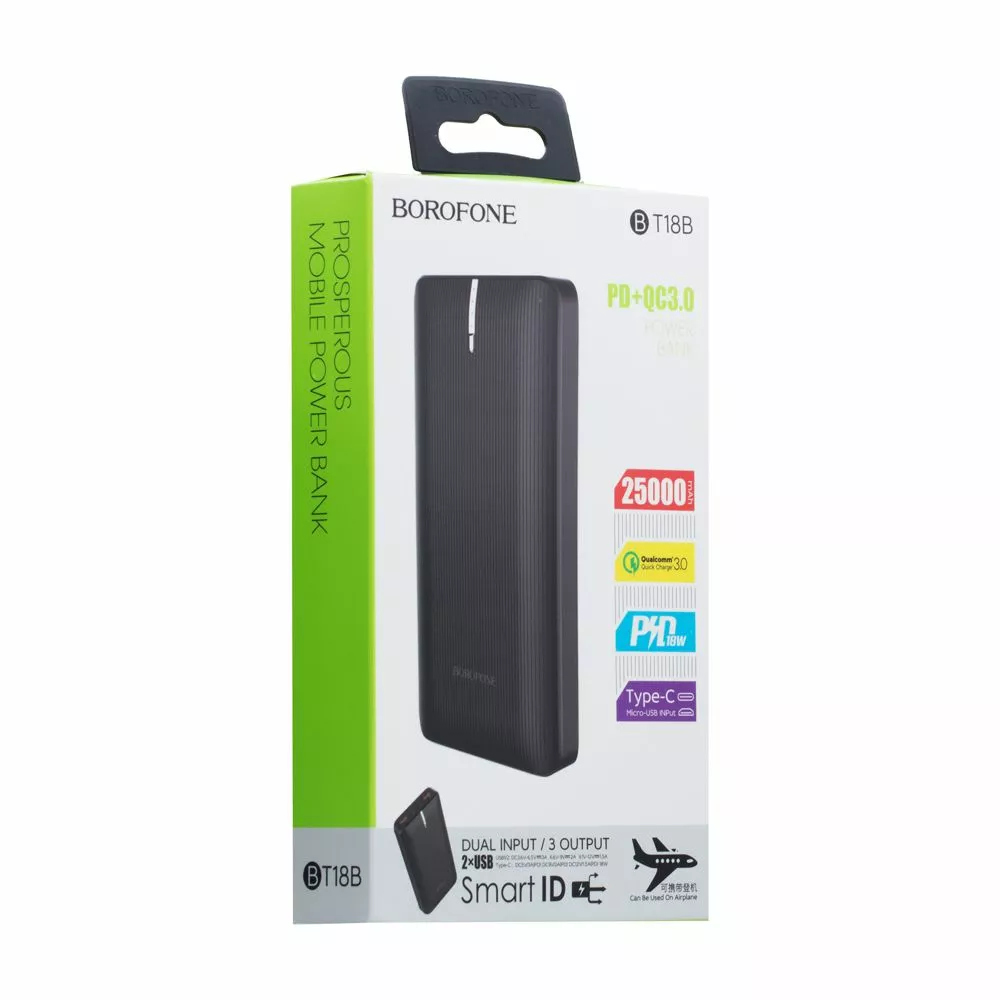 Повербанк Borofone BT18B 25000 mAh Black - фото 4