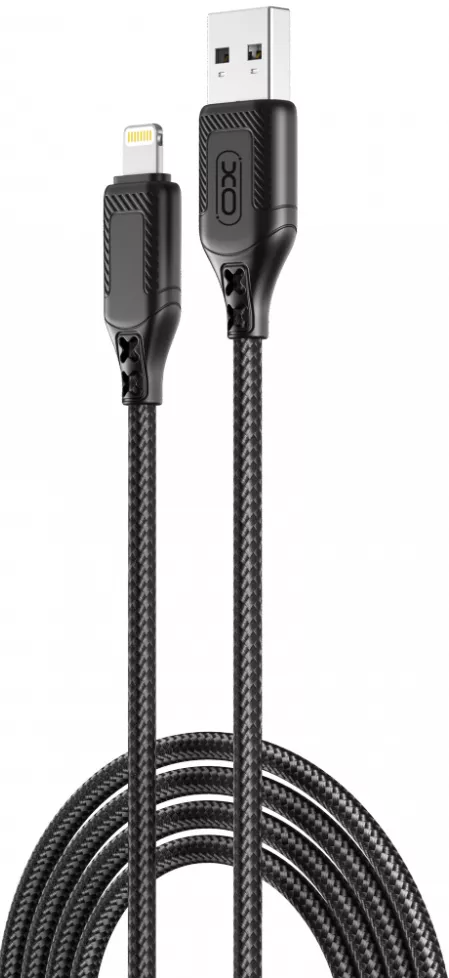 Кабель XO NB235 USB-A - Lightning 12w 2.4a 1м cable Black - фото 1