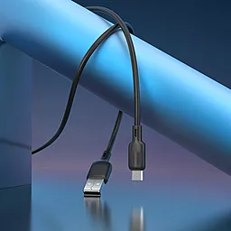 Кабель Borofone BX113 Silicone USB-A - micro USB 12w 2.4a 2м cable Black - миниатюра 4 Кабель Borofone BX113 Silicone USB-A - micro USB 12w 2.4a 2м cable Black - миниатюра 4