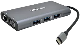 USB Type-C хаб Veggieg 10-in-1 grey (TC10-U) - фото USB Type-C хаб Veggieg 10-in-1 grey (TC10-U)