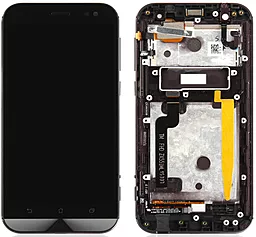 Дисплей Asus ZenFone Zoom ZX551ML (Z00XS) с тачскрином и рамкой, Black