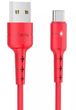 Кабель Hoco X30 Star Charging USB-A - Type-C 10w 1.2м cable Red - фото 2