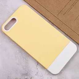 Чохол Epik TPU+PC Bichromatic для Apple iPhone 7 plus, iPhone 8 plus (5.5") Creamy-yellow / White - мініатюра 4
