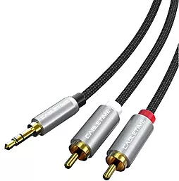 Аудио кабель CABLETIME AUX mimi Jack 3.5 mm - 2xRCA M/M Cable 1 м black (CF13H)