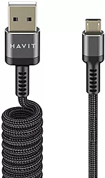 Кабель USB Havit HV-CB6250 12W 2.4A 1.5M micro USB Cable Black