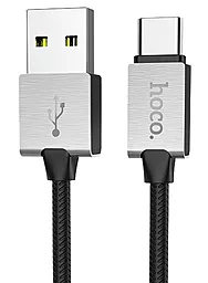 Кабель Hoco U49 Refined Steel USB-A - Type-C 12w 2.4a 1.2м cable Black - фото Кабель Hoco U49 Refined Steel USB-A - Type-C 12w 2.4a 1.2м cable Black