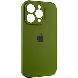 Чохол Silicone Case Full Camera для Apple iPhone 14 Pro Dark Olive - мініатюра 3