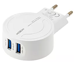 Мережевий зарядний пристрій MOXOM MX-HC04 2USB 2.4A + Lightning Cable White