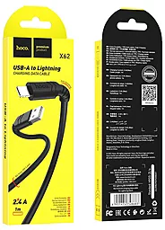 Кабель Hoco X62 Fortune USB-A - Lightning 12w 2.4a 1м cable Black - миниатюра 4 Кабель Hoco X62 Fortune USB-A - Lightning 12w 2.4a 1м cable Black - миниатюра 4