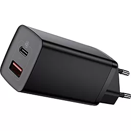Сетевое зарядное устройство Baseus 65w GaN2 PD/QC4.0 2xUSB-C/USB-A ports fast charger black (CCGaN2L-H01)