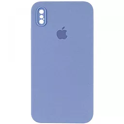 Чехол Silicone Case Full Camera Square для Apple iPhone X, iPhone XS Glicine