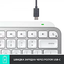Клавіатура Logitech MX Keys Mini Minimalist US Pale Grey (920-010499) - мініатюра 8