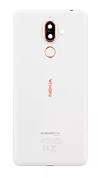 Задняя крышка корпуса Nokia 7 Plus TA-1046 со стеклом камеры Original White - фото Задняя крышка корпуса Nokia 7 Plus TA-1046 со стеклом камеры Original White