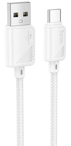 Кабель Hoco X113 USB-A - Type-C 15w 3a 1м cable White - фото 1