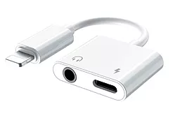 Аудио-переходник Remax RL-LA07 Concise 2-in-1 M-F Lightning -> 3.5mm + Lightning White