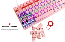 Клавіатура Motospeed K82 Hot-Swap Outemu Red USB Pink (mtk82phsr) - мініатюра 8