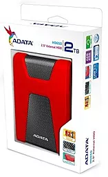 Зовнішній жорсткий диск ADATA DashDrive Durable HD650 2TB (AHD650-2TU31-CRD) Red - мініатюра 3